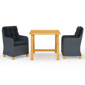 vidaXL 3-osaline aiam&ouml;&ouml;bli komplekt, tumehall