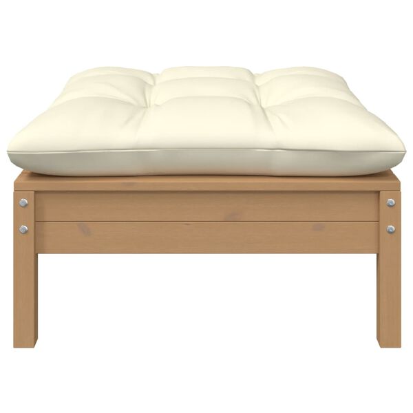 vidaXL aia jalapink kreemja padjaga, meepruun, toekas männipuit