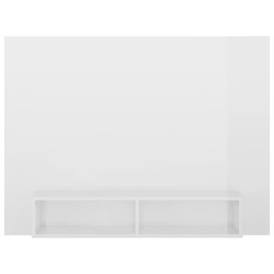 vidaXL TV-seinariiul, kõrgläikega valge 120x23,5x90 cm, puitlaastplaat