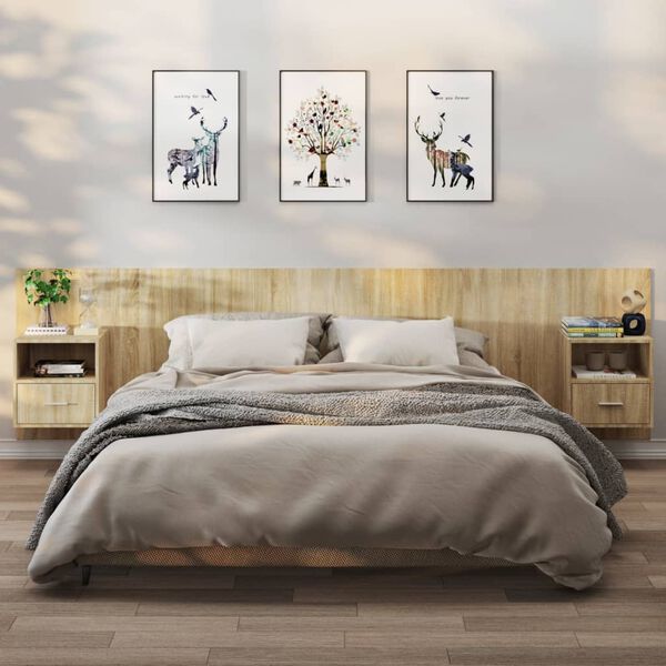 vidaXL seinale kinnitatavad &ouml;&ouml;kapid 2 tk Sonoma tamm