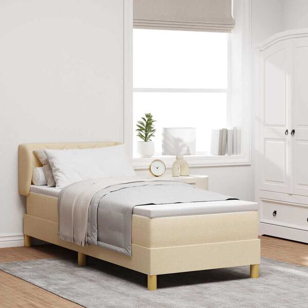 vidaXL Karbi vedrumadrats madratsiga peaga cream 80 x 200 cm kangas