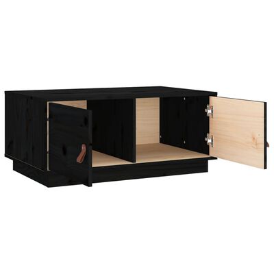 vidaXL kohvilaud, must, 80x50x35 cm, männipuit