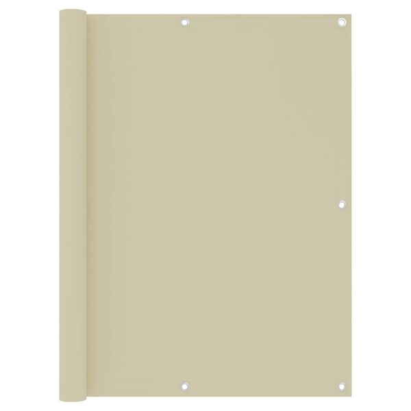 vidaXL rõdusirm, kreemjasvalge, 120 x 600 cm, oxford-kangas