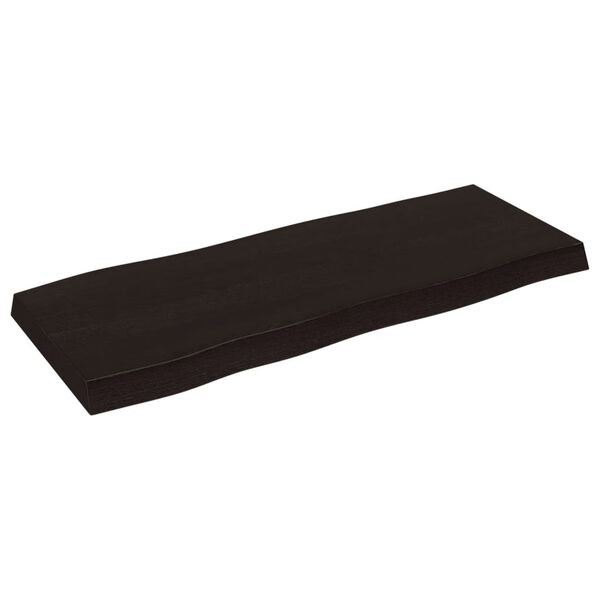 vidaXL lauaplaat, tumepruun, 100 x 40 x (2-6) cm, t&ouml;&ouml;deldud t&auml;ispuit
