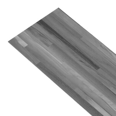 vidaXL PVC-st põrandaplaadid, 4,46 m² 3 mm, iseliimuv, triibuline hall