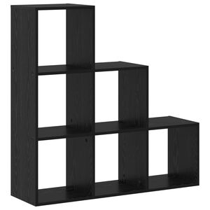 vidaXL Ruumi Jagaja Raamatukapp Must tamm 99 x 29 x 99 cm Tehispuit