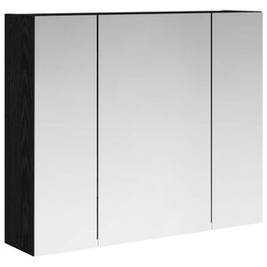 vidaXL Vannitoa peeglikapp jaoks Must tamm 60 x 14,5 x 50 cm
