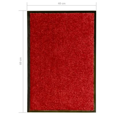 vidaXL uksematt pestav, punane, 40 x 60 cm