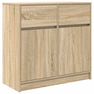 vidaXL puhvetkapp sahtliga, sonoma tamm, 80x34x76 cm, tehispuit