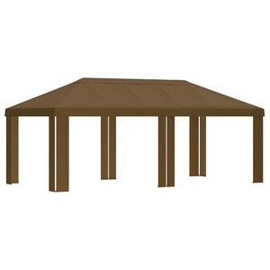 vidaXL Gazebo Kate 6 x 3 m Pruunikashall Pol&uuml;ester 190