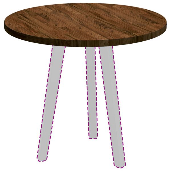 vidaXL Lauda peal Tume pruun &Oslash; 60 x 2,5 cm Tugev Tamme Puit