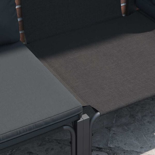 vidaXL Aia Diivanikomplekt padjaga 9 pcs Must Teras