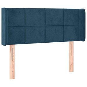 vidaXL voodipeats servadega, tumesinine, 83x16x78/88 cm, samet