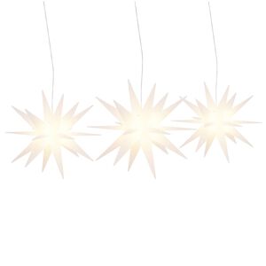 vidaXL j&otilde;ulutuled LED-valgustusega 3 tk, kokkupandav, valge