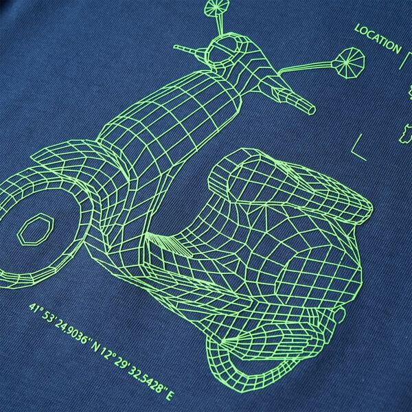 Laste T-särk, tumesinine, 140