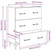 vidaXL K&otilde;ide sahtliga Must tamm 69,5 x 34 x 90 cm