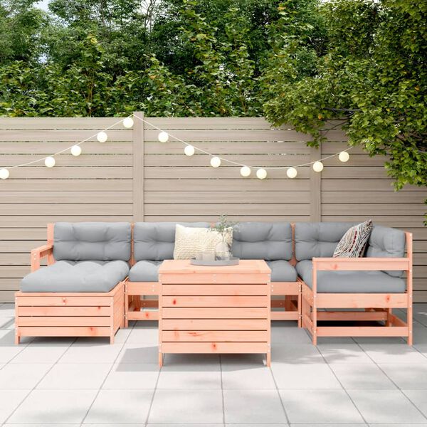 vidaXL 7-osaline aiadiivani komplekt, ebatsuuga puit