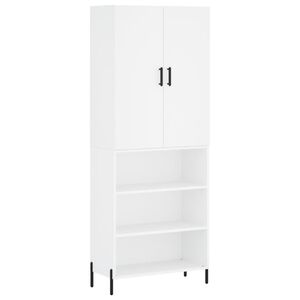 vidaXL k&otilde;rge kapp, valge, 69,5 x 34 x 180 cm, tehispuit