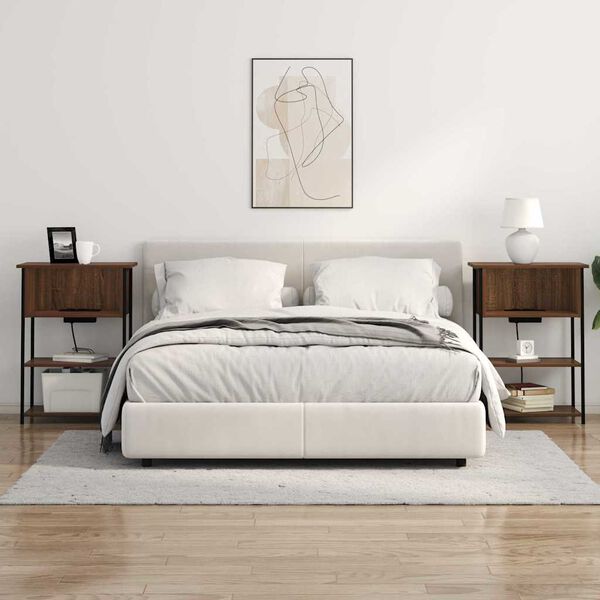 vidaXL &Ouml;&ouml;lambi kapp Pruun tamme 55 x 31 x 76 cm Tehispuit