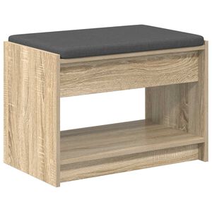 vidaXL Hallipink padjaga riiuliga Sonoma tamm 63 x 38 x 45 cm