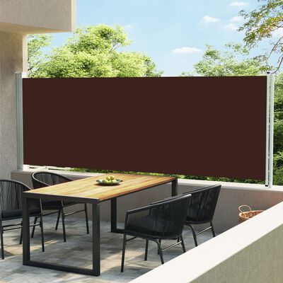 vidaXL lahtitõmmatav terrassi külgsein, 160 x 600 cm, pruun
