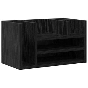 vidaXL T&ouml;&ouml;laua korraldaja Must tamm 44,5 x 24 x 25 cm Tehispuit