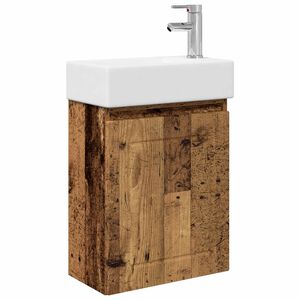 vidaXL Vannitoa vanity &uuml;ksus koos segistiga Vana puit