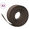 vidaXL aiapiirded 2 tk, pruun, 10 m, 20 cm, pol&uuml;et&uuml;leen