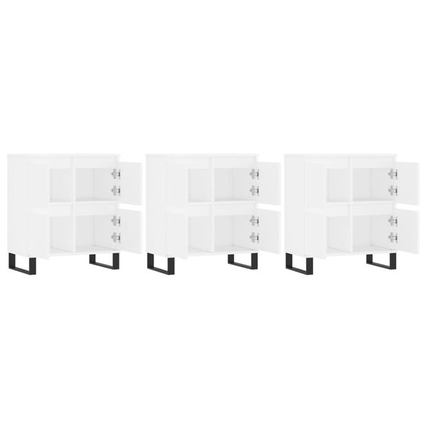 vidaXL puhvetkapid 3 tk, valge, tehispuit