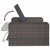 vidaXL 2-osaline aiamööblikomplekt patjadega, polürotang, hall