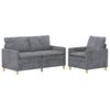 vidaXL Diivanikomplekt 2 pcs Helehall Pol&uuml;ester