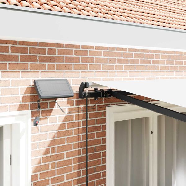 vidaXL K&auml;igukohandatav varikatus Valge 300 x 250 cm kangas