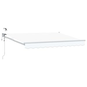 vidaXL Elektriline L&uuml;kandvarikatus Valge 2,5 x 2 m