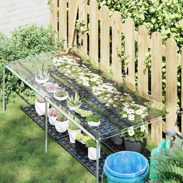 vidaXL Kattekangas aukudega L&auml;bipaistev 1 x 2 m Polyethylene