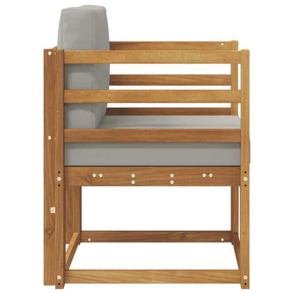 vidaXL &Otilde;uesohva Tugev akaatsiapuit ja pol&uuml;ester Naturaalne ja helehall