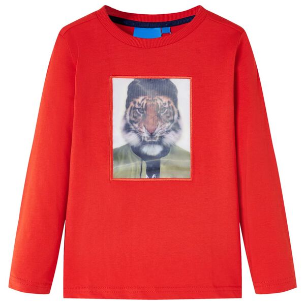 Pikkade varrukatega lastesärk, punane, 104