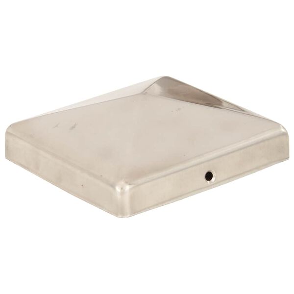 vidaXL p&uuml;ramiidikujuline postiots, 6 tk, roostevaba teras, 101x101 mm
