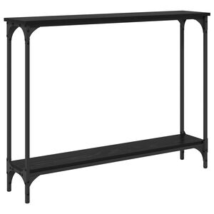 vidaXL Konsoollaud Must tamm 100 x 22,5 x 75 cm Tehispuit