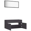 vidaXL 2-osaline vannitoamööbli komplekt, hall, puitlaastplaat