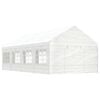 vidaXL katusega varjualune, valge, 8,92 x 4,08 x 3,22 m, pol&uuml;et&uuml;leen