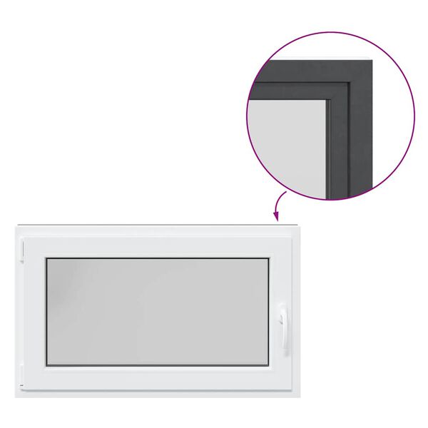 vidaXL keldriaken "RISOR" 100 x 70 cm kallutatav ja p&ouml;&ouml;rdavatav, DIN, vasak, antratsiit