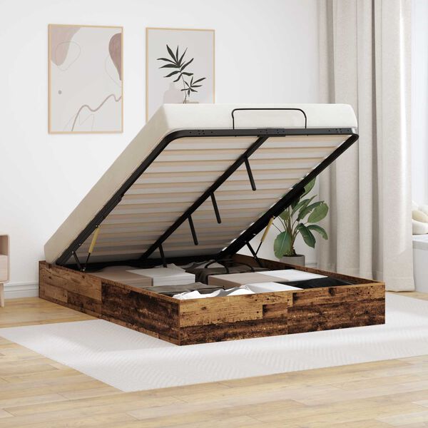 vidaXL Ottomani voodiraam Vana puit 193 x 120 x 25 cm Saepuruplaat