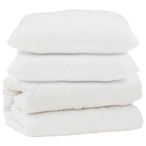 vidaXL Suletekk padjaga 3 pcs Valge Mikrofiiber