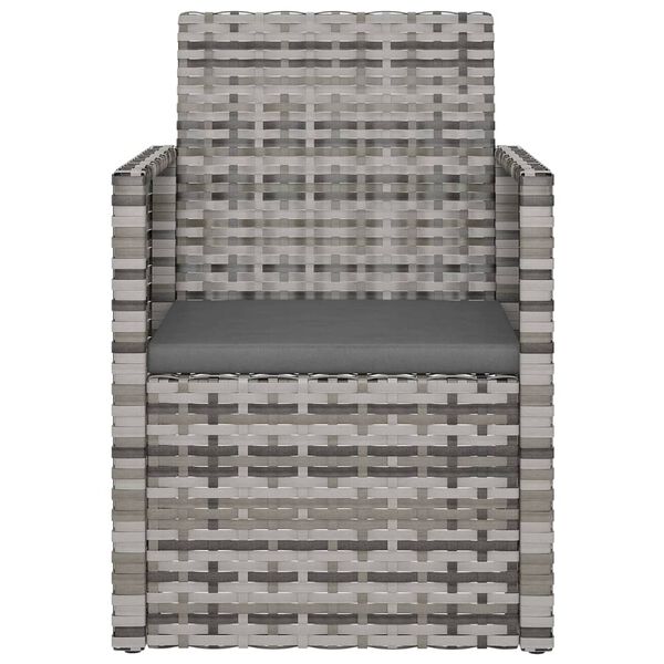 vidaXL 3-osaline aiam&ouml;&ouml;blikomplekt patjadega, pol&uuml;rotang, hall