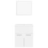 vidaXL vannitoamööblikomplekt, valge, puitlaastplaat