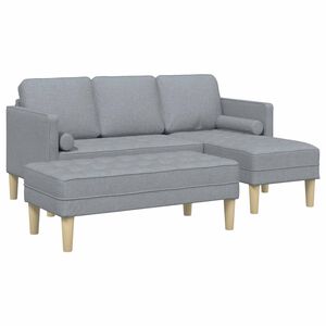 vidaXL Diivanikomplekt 2 tk Helehall Pol&uuml;ester