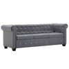 vidaXL 3-kohaline Chesterfield-diivan, samet, 199 x 75 x 72 hall