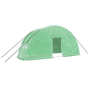vidaXL kasvuhoone terasraamiga, roheline, 12 m&sup2;, 6x2x2,85 m