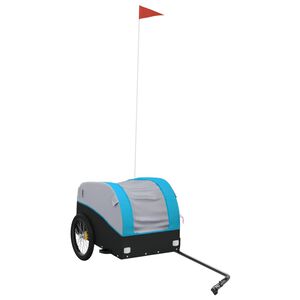 vidaXL jalgratta haagis, must ja sinine, 30 kg, raud