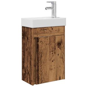 vidaXL Vannitoa vanity &uuml;ksus koos segistiga Vana puit